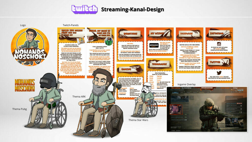 Stream Overlay Paneldesign Twitch NoHandsNoSchoki