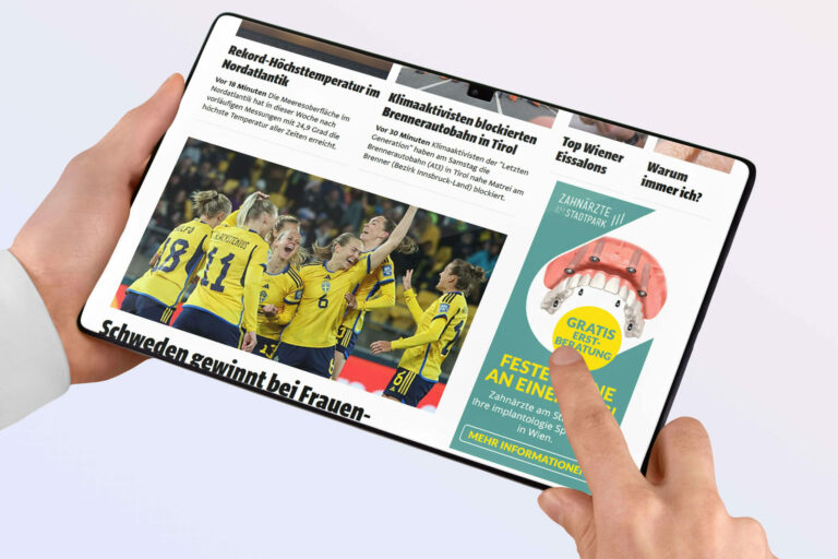 Animierte Google-Ads-Banner für Zahnärzte am Stadtpark