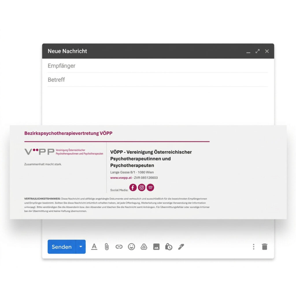 HTML-E-Mail-Signatur für die VÖPP im einheitlichen Corporate Design