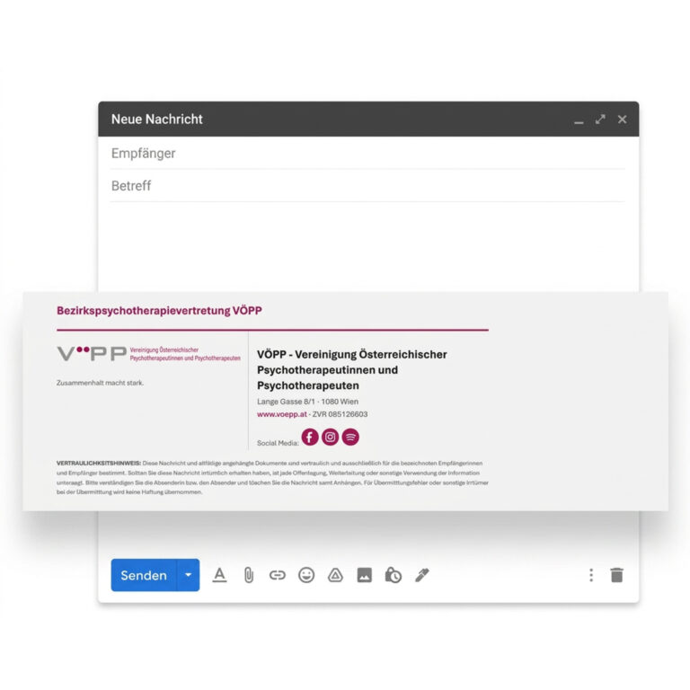 HTML-E-Mail-Signatur für die VÖPP im einheitlichen Corporate Design